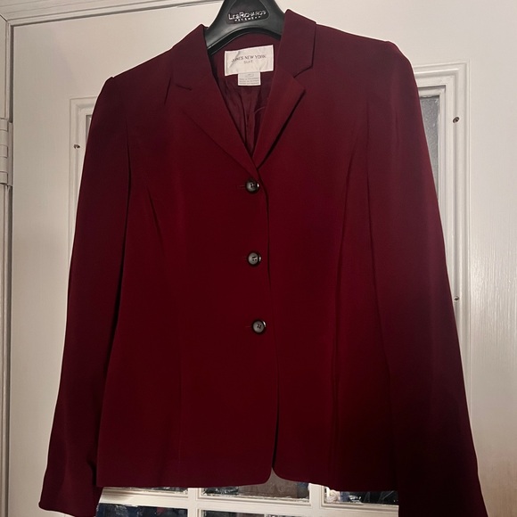 Jones NY Deep Red Women's Blazer - Picture 5 of 8